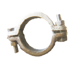 Cast iron hose clamp for shotcrete and grouting systems