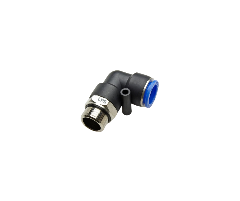Lubrication elbow connector for industrial lubrication systems