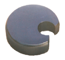 Jumbo drill slotted rubber pad for mining and tunnelling equipment