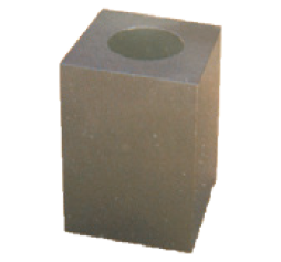 Large jumbo drill rubber block with central mounting hole