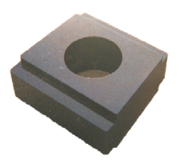 Large jumbo drill rubber block with central mounting hole
