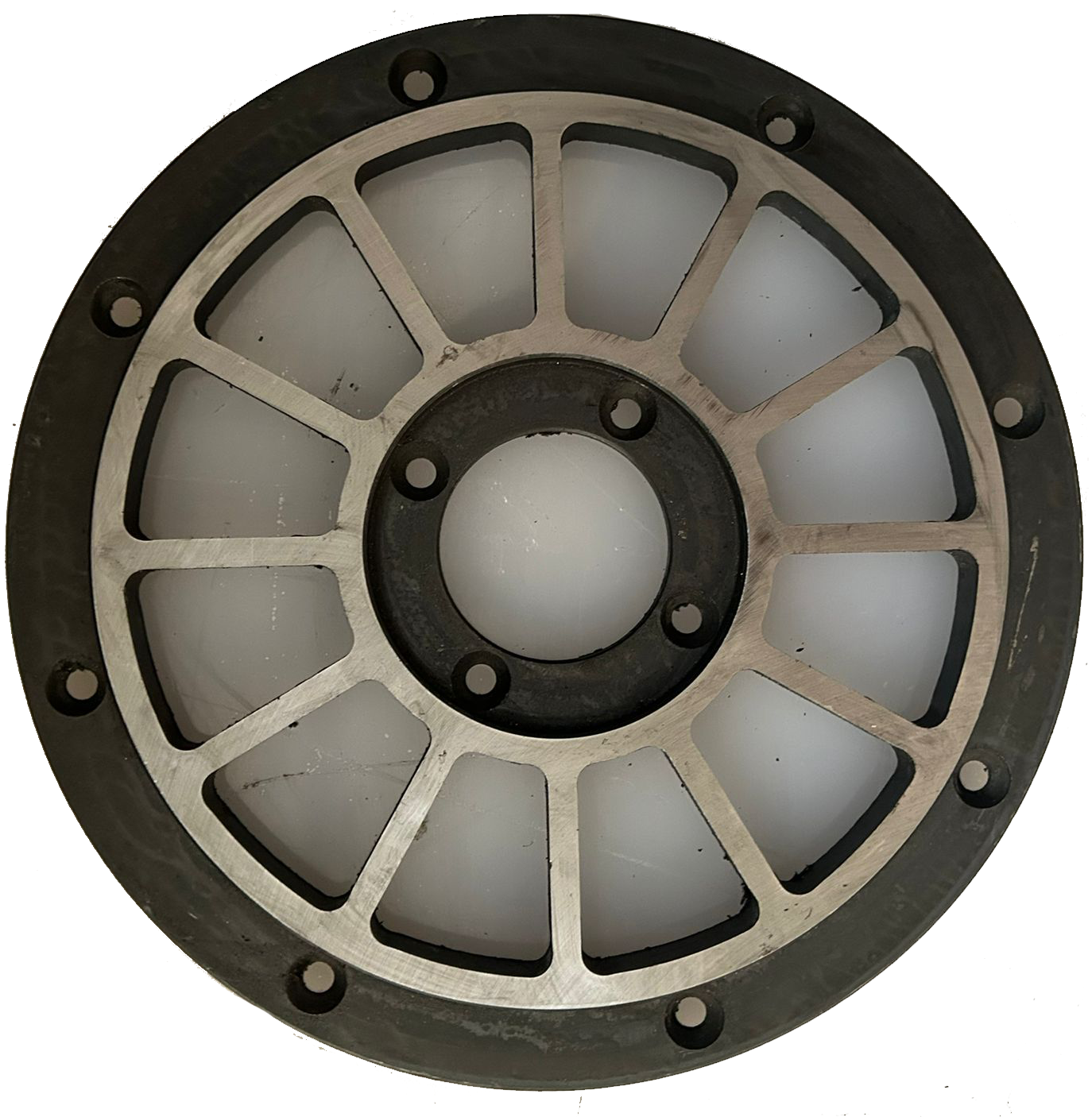 Meyco Piccola-Type square-port steel wear plate for compatible rotor shotcrete machines