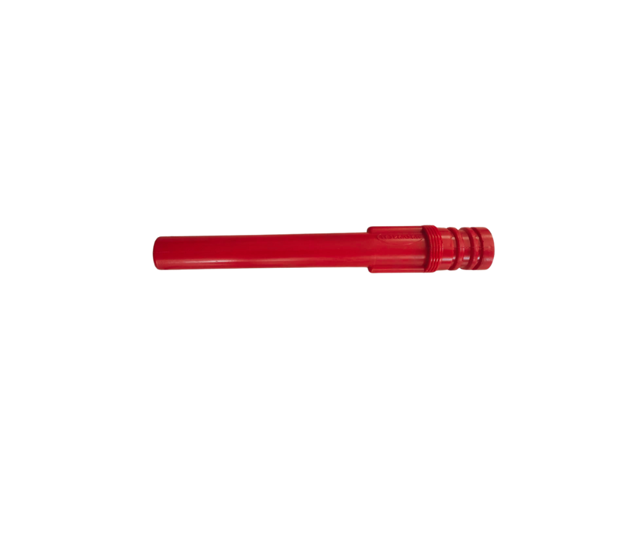 Small external thread nozzle for shotcrete spraying equipment